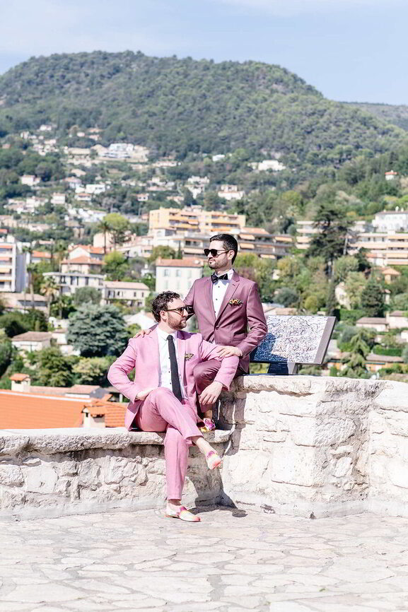 photo mariage à Vence couple gay